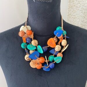 Multicolor Polished Embellishments Necklace NWOT